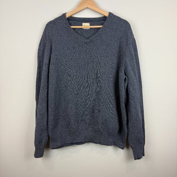 Mens XL GH Bass and Co V-Neck Sweater, Gray/Blue - Picture 1 of 5
